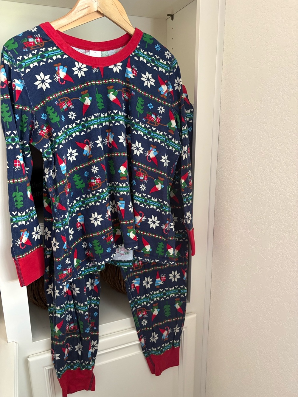 Hanna Andersson Christmas Fair Isle 2PC Pajama Set Long Sleeve xxl unisex